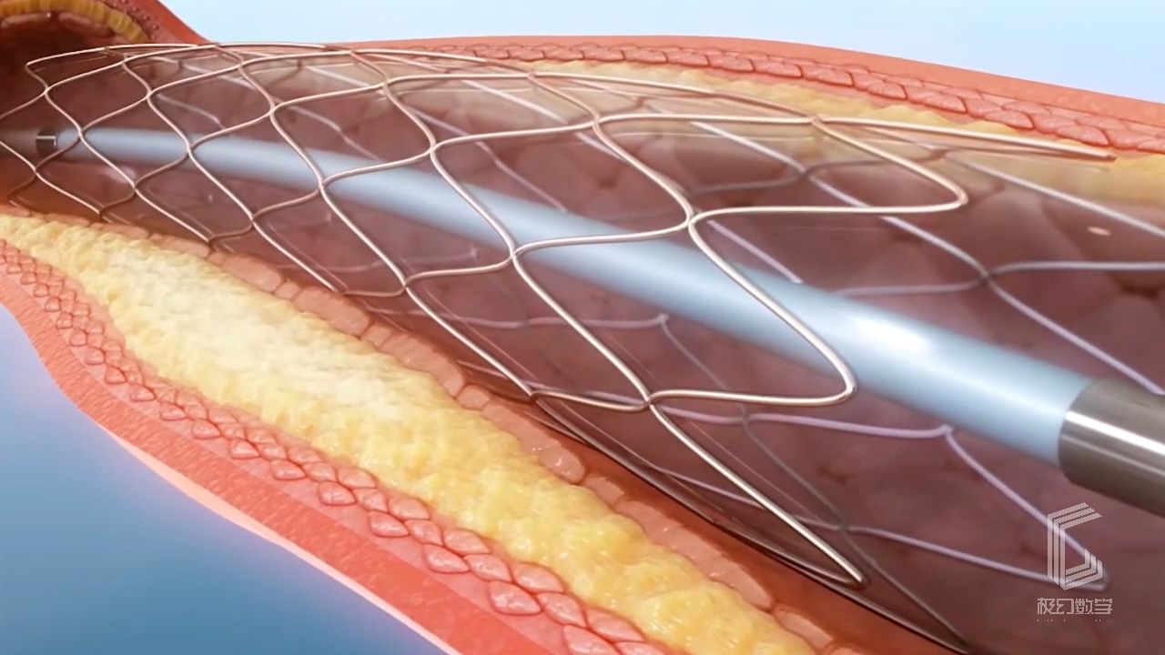 血管支架手术全过程\医学3D动画
